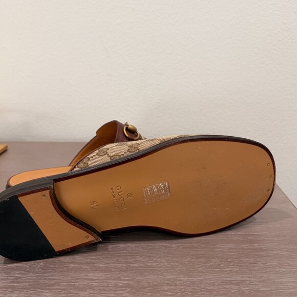 GUCCI CANVAS PRINTED MENS SLIDES - LIKE NEW - Picture 6 of 8